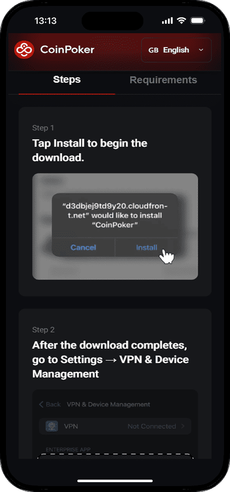 CoinPoker Download App